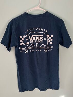 Vans Navy T‑Shirt with White California Bear Graphic